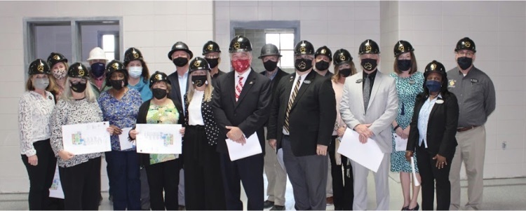 picture of Superintendent Woods with Evans County School System board members and administrative team