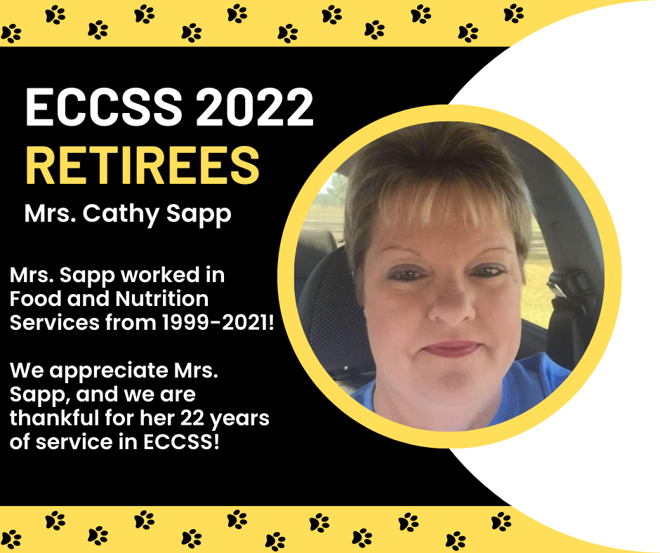 ECCSS 2022 Retirees- Mrs. Cathy Sapp