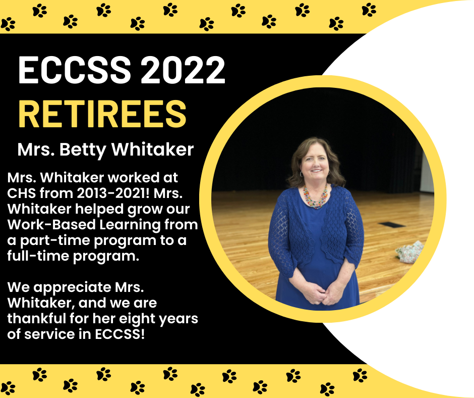 ECCSS 2022 Retirees - Mrs. Betty Whitaker