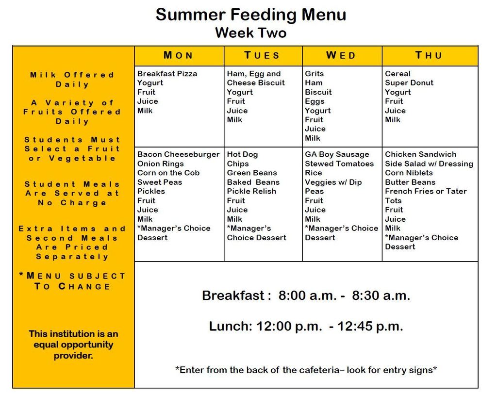 ECCSS Summer Feeding Program