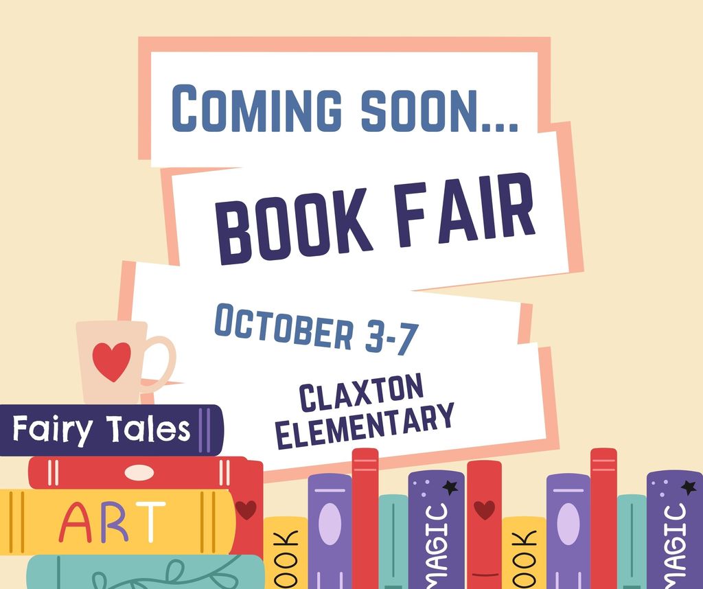 image of announcement about upcoming book fair