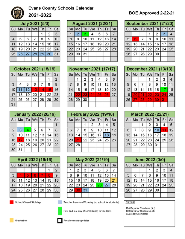 BOE Approved 2021-22 calendar, click to view PDF
